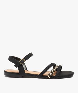 Nu-pieds femme à talon plat et bride tressée vue1 - GEMO (CASUAL) - GEMO