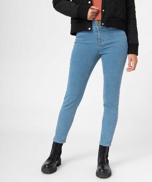 Jean femme coupe Slim taille haute longueur 7/8ème vue1 - GEMO 4G FEMME - GEMO