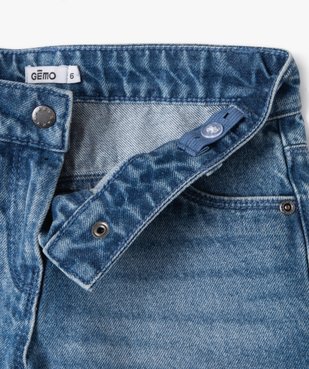 Short fille en jean avec finitions dentelle vue3 - GEMO 4G FILLE - GEMO