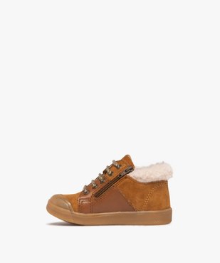 Baskets bébé garçon en cuir avec col Sherpa - NA! vue8 - NA! - GEMO