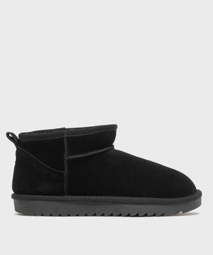 Boots fourrées dessus cuir femme vue1 - SANS MARQUE - GEMO