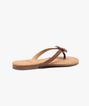 Tongs femme à petit talon plat et fleur sur l’entre-doigts vue4 - GEMO (CASUAL) - GEMO