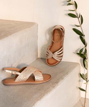 Sandales fille à talon fermé et brides tressées vue6 - GEMO (ENFANT) - GEMO