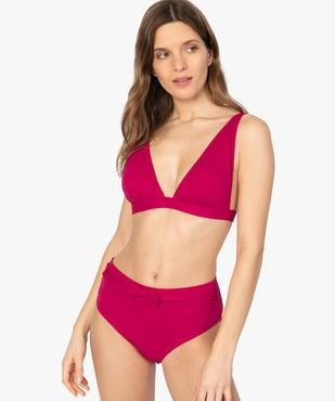 Bas de maillot de bain femme taille haute avec ceinture vue3 - GEMO (PLAGE) - GEMO