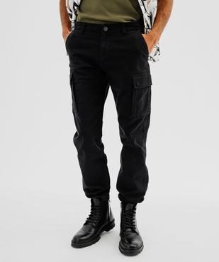 Pantalon cargo coupe straight en coton stretch homme vue5 - GEMO (HOMME) - GEMO