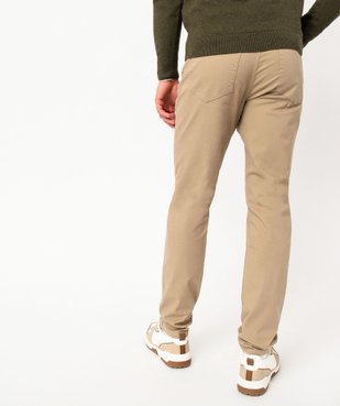 Pantalon 5 poches coupe slim en toile extensible homme vue3 - GEMO 4G HOMME - GEMO