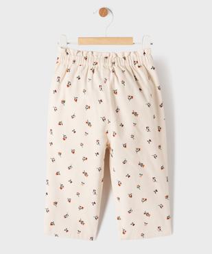 Pantalon en velours côtelé imprimé bébé fille - LuluCastagnette vue3 - LULUCASTAGNETTE - GEMO