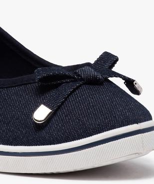 Ballerines femme en toile à talon compensé vue6 - GEMO 4G FEMME - GEMO