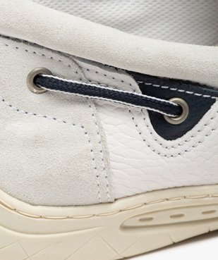 Chaussures bateau homme confort dessus cuir - Tanéo vue6 - TANEO - GEMO