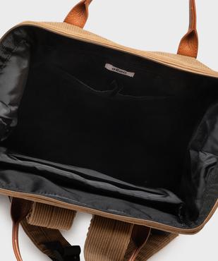 Sac à dos ordinateur en velours côtelé homme vue8 - GEMO (ACCESS) - GEMO