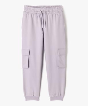Pantalon de jogging avec poches à rabat fille vue1 - GEMO 4G FILLE - GEMO