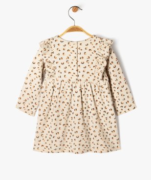 Robe manches longues en maille stretch imprimé bébé fille vue4 - GEMO(BEBE DEBT) - GEMO