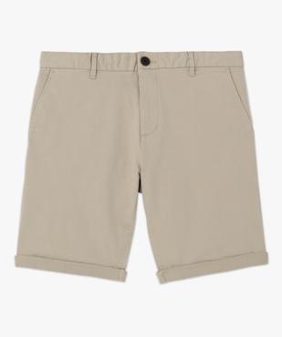 Bermuda homme en toile extensible 5 poches coupe chino vue4 - GEMO (HOMME) - GEMO