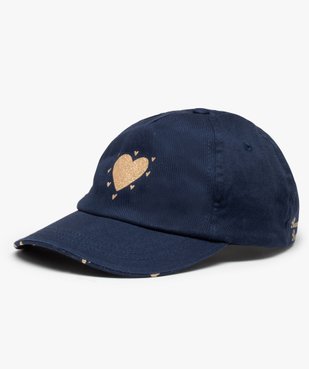Casquette fille avec motif coeurs pailletés vue1 - GEMO (ENFANT) - GEMO