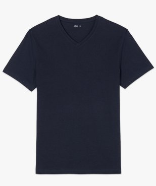 Tee-shirt homme à manches courtes et col V vue4 - GEMO 4G HOMME - GEMO