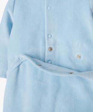 Pyjama en velours à pont-dos pressionné bébé vue2 - GEMO(BB COUCHE) - GEMO
