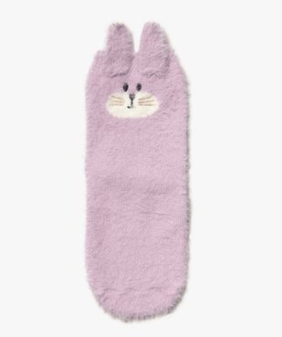 Chaussettes duveteuses avec motif lapin en relief fille vue1 - GEMO (ENFANT) - GEMO