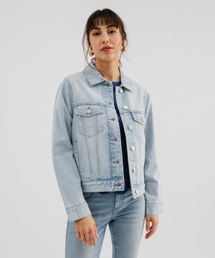 Veste en jean classique femme vue1 - GEMO 4G FEMME - GEMO
