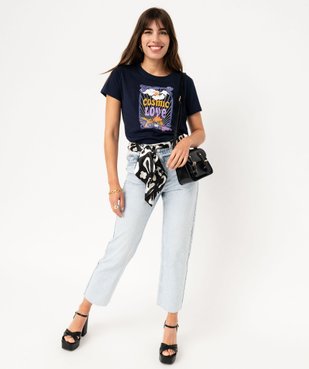 Tee-shirt à manches courtes avec motif bohème femme vue5 - GEMO 4G FEMME - GEMO