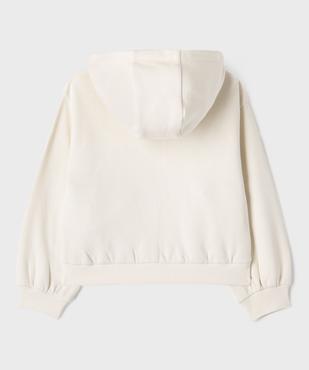 Sweat zippé à capuche avec inscription fille vue5 - GEMO 4G FILLE - GEMO