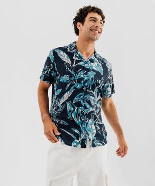Chemise manches courtes à motifs fleuris homme vue1 - GEMO (HOMME) - GEMO