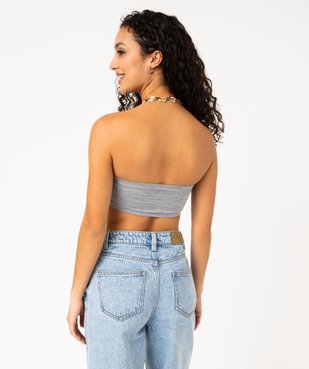 Soutien-gorge bandeau avec coussinets amovibles vue3 - GEMO 4G FEMME - GEMO