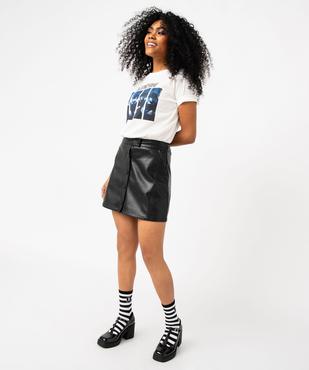 Tee-shirt manches courtes imprimé femme - Wednesday vue5 - WEDNESDAY - GEMO