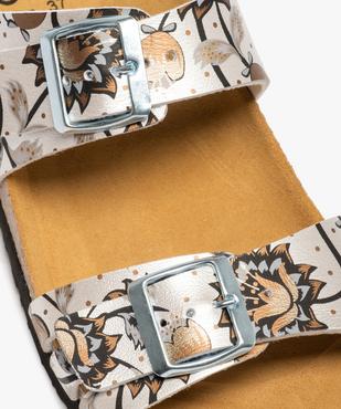 Mules femme à talon plat et brides ajustables imprimées vue6 - GEMO (CASUAL) - GEMO