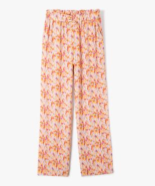 Pantalon fille imprimé coupe ample - LuluCastagnette vue2 - LULUCASTAGNETTE - GEMO