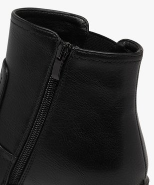 Boots femme confort style Chelsea à zip et à semelle épaisse vue12 - G'FLEX - GEMO