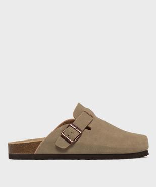 Sabots en suédine à semelle intérieure cuir anatomique femme - Follow Me vue1 - FOLLOW ME - GEMO