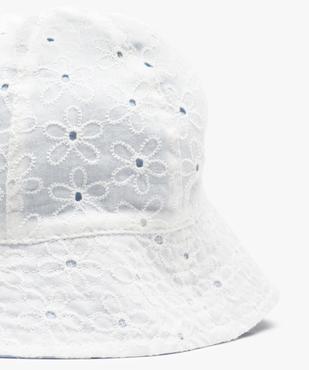 Chapeau bébé fille forme bob réversible avec élastique de maintien intégré vue3 - GEMO (ENFANT) - GEMO