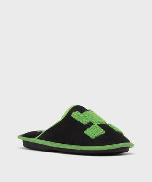 Chaussons mules en velours imprimés garçon - Minecraft vue2 - MINECRAFT - GEMO