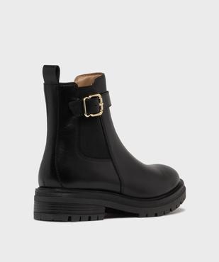Boots dessus cuir avec semelle crantée femme - Tanéo vue6 - TANEO - GEMO