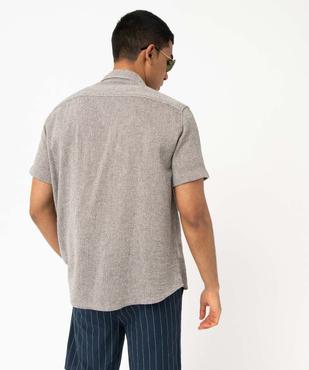 Chemise manches courtes col tailleur homme vue3 - GEMO (HOMME) - GEMO