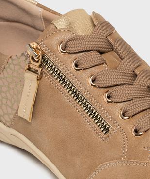 Derbies confort à talon compensé et détails brillants femme vue6 - HOBIZ - GEMO