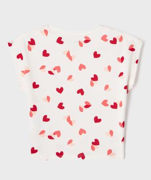 Tee-shirt manches courtes loose imprimé fille vue3 - GEMO (ENFANT) - GEMO