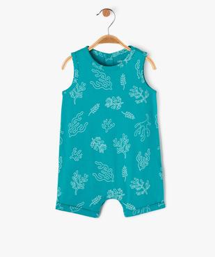 Combishort en coton avec motifs marins bébé garçon vue1 - GEMO 4G BEBE - GEMO