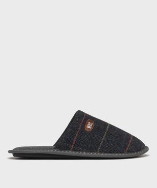 Mules en velours à carreaux homme vue1 - GEMO(HOMWR HOM) - GEMO