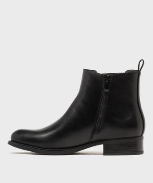 Boots Chelsea à petit talon et zip femme - Valentina Baldano vue3 - VALENTINA BALDA - GEMO