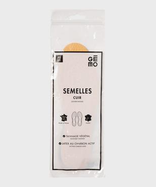 Semelles en cuir et latex au charbon actif vue1 - GEMO(ENTRETIEN) - GEMO
