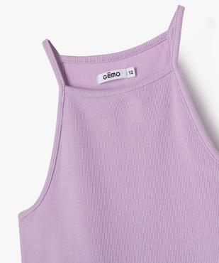 Débardeur en maille côtelée à fines bretelles fille vue4 - GEMO 4G FILLE - GEMO