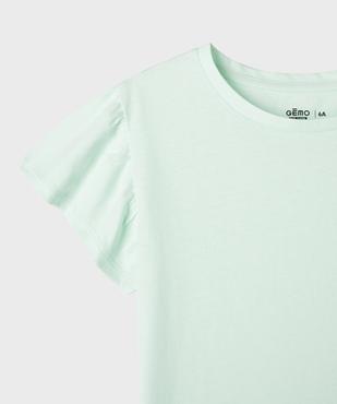 Tee-shirt manches courtes volantées fille vue2 - GEMO 4G FILLE - GEMO