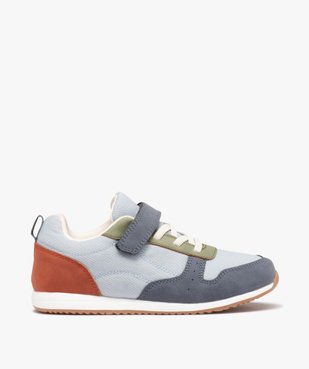 Baskets garçon casual dessus en denim et suédine vue1 - GEMO (ENFANT) - GEMO