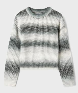 Pull en grosse maille effet tie and dye fille vue1 - GEMO (JUNIOR) - GEMO