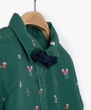 Chemise bébé garçon spécial Noël avec nœud papillon vue2 - GEMO(BEBE DEBT) - GEMO