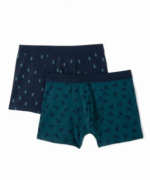 Boxer de Noël en coton stretch imprimé homme vue1 - GEMO 4G HOMME - GEMO