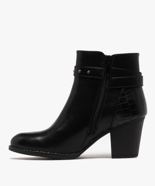 Boots à talon style santiags femme vue3 - GEMO(URBAIN) - GEMO