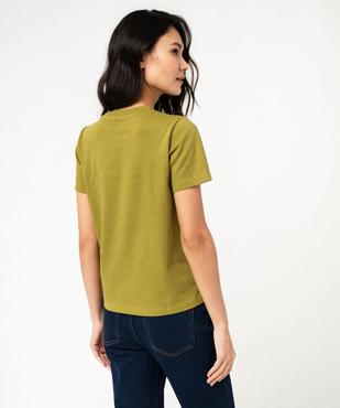 Tee-shirt manches courtes coupe large femme vue3 - GEMO 4G FEMME - GEMO