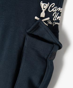 Pantalon de jogging garçon multipoches - Camps United vue3 - CAMPS UNITED - GEMO